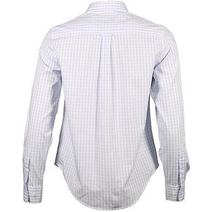 GANT Dames REG POPLIN Gingham Shirt Klassiek hemd, Light Blue, Standaard, lichtblauw, 36