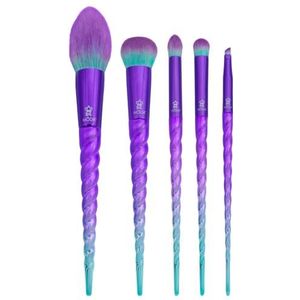 Moda Royal & Langnickel Mythical Wild make-upkwastenset, 5-delig, inclusief rouge, teint en gebogen oogschaduw, rimpels en hoekpenseel, violet-blauw groen