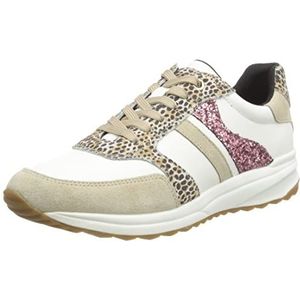 Geox D Airell A sneakers voor meisjes, camel off white, 36 EU