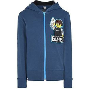 LEGO Klassiek sweatjack met capuchon voor jongens, Donker Dust Blauw, 92 cm