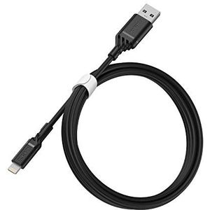 OtterBox Versterkte USB-A naar Lightning Cable, MFi Certified, Oplaadkabel voor iPhone en iPad, Ultra-robuust, Bend en Flex getest, 1m, Zwart