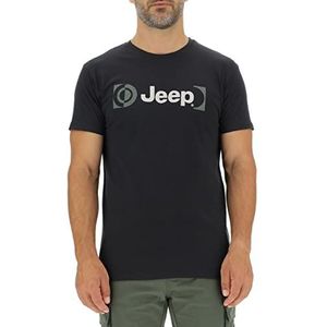 Jeep O102590-B000 J T-shirt paintbrush print J22W heren zwart XL, Zwart, XL