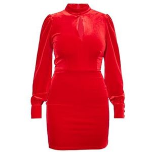 CARNEA Mini-jurk met lange mouwen voor dames, rood, XS