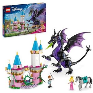 LEGO ǀ Disney Princess Maleficent in drakenvorm, Bouwbaar Draken Speelgoed voor Kinderen en fans van Doornroosje, Cadeau voor Meisjes en Jongens die dol zijn op Aurora en Rollenspellen 43240