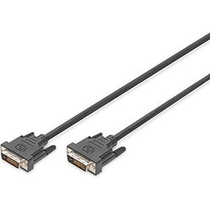 DIGITUS DVI aansluitkabel, DVI (24+1), St/St, 1,0m, DVI-D Dual Link - zwart