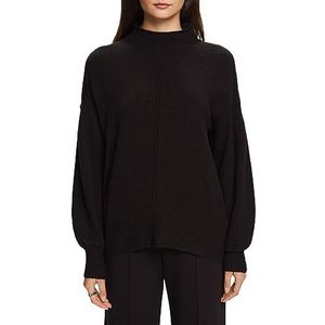 ESPRIT Pullover met opstaande kraag, zwart, XXS
