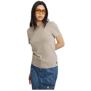 T-shirt - Effen - Jersey - Normale Pasvorm - Kwartmouw