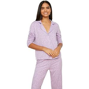 Trendyol Lilac Gebreide pyjamaset voor dames, Lila, M