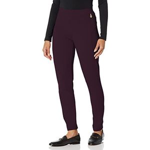 Tommy Hilfiger Dames Curvd Seam Ponte PNT broek, Donkere aubergine, S