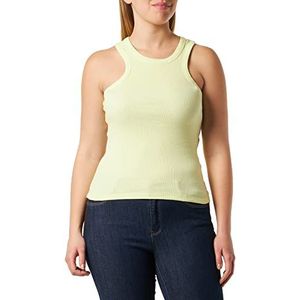 Noisy may Dames Nmmaya S/L halter Neck Top Noos (verpakking van 10 stuks), Bleke Lime Yellow, L