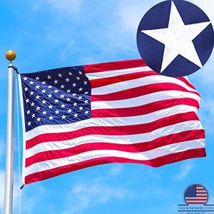 Amerikaanse vlag 3x5 buiten - 3x5 Amerikaanse vlag buiten Heavy Duty, VS Vlag 3x5 Outdoor, Amerikaanse vlag gemaakt in de VS., Amerikaanse vlaggen nylon 3x5 geborduurd buiten alle weersomstandigheden