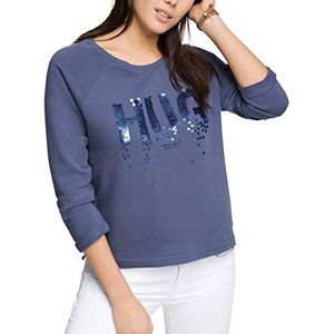 edc by ESPRIT Sweatshirt voor dames, blauw (Grey Blue 420), XXL