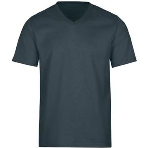 Trigema Dames V Deluxe katoenen T-shirt, grijs (antraciet 018), L