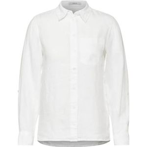 Cecil Linen_Solid Shirt Blouse voor dames, wit, XXL