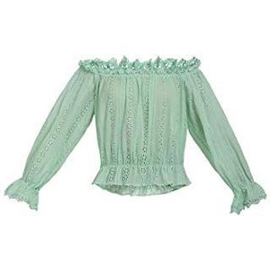 swirlie Damesblouse, munt, XS