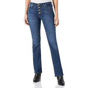 7 For All Mankind Bootcut Tailorless Jeans voor dames, Mid Blauw, 58