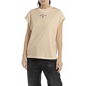 Replay Dames T-shirt, 803 Light Taupe, M