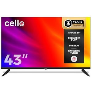 Cello 43"" Smart TV LG WebOS Full HD Fernseher mit Triple Tuner S2 T2 FreeSat Bluetooth Disney+ Netflix Apple TV+ Prime Video Hergestellt in Europa