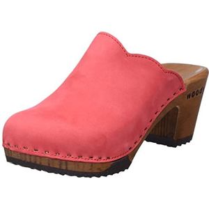 Woody Dames Nina houten schoen, rood, 38 EU, rood, 38 EU