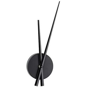 TFA Dostmann analoge wandklok MINIMALIST, 60.3036.01, minimalistische design, bestaat alleen uit wijzers, rustig "sweep" uurwerk, ook geschikt voor knutselen, metaal, zwart, (L)96 x (B)33 x (H)310 mm