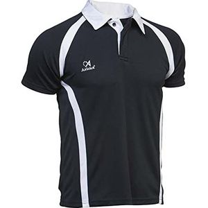 ASIOKA - Sportief poloshirt voor volwassenen - Sportshirt Unisex - Technisch T-shirt met kraag en korte mouwen - Kleur marineblauw/wit