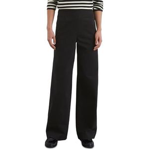 Marc O'Polo Dames kostuumbroek met hoge tailleband Wide Fit, zwart, 32