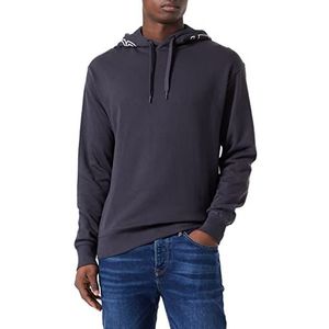 Tom Tailor Denim heren 1033171 Basic hoodie met capuchonprint, 29476 - Coal Grey, XS