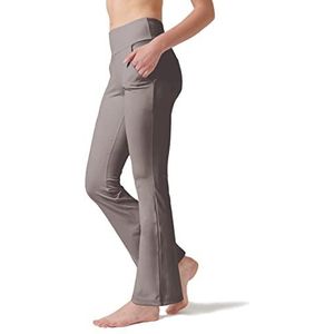 LaiEr Yogabroek Voor Dames Met 4 zakken Hoge Taille Werkbroek 4-way Stretch Tummy Control Lange Flare Broek