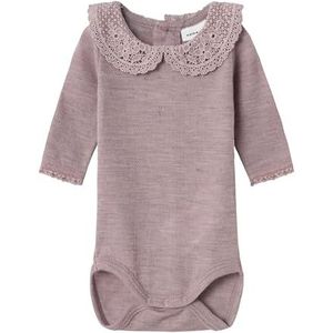 Nbfwang Wool Naald Ls Body W/Collar, lila, 56 cm