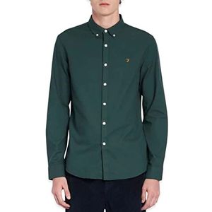 Farah Brewer Slim Fit Oxford overhemd van katoen voor heren, Farah Bos Groen, XL