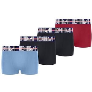 DIM - Boxershorts - Zwart - Blauw - Rood - Katoen - Set van 4