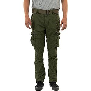 Schott NYC Herenbroek, Groen (Olive), 36