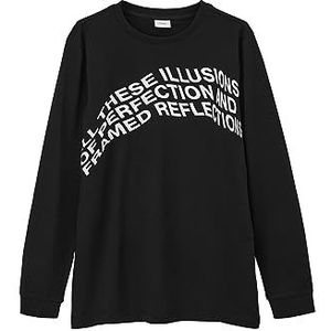 s.Oliver Jongens T-shirt met lange mouwen, zwart, 140 cm