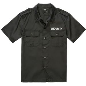 Brandit Heren Security Us Shirt Short Sleeve Klassiek overhemd, zwart, L