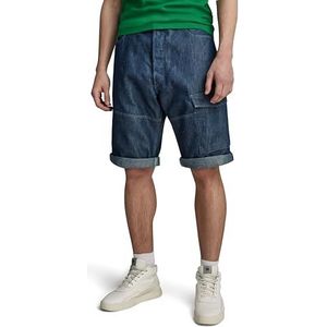 G-STAR RAW Heren Bearing Cargo Shorts, blauw (Worn in Cadet Blue D303-d910), 29W