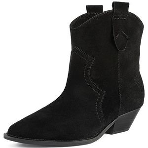 L37 HANDMADE SHOES Enkellaarsjes voor dames, suède, handgemaakte schoenen, unieke stijl, New Somebody Else Enkellaars, zwart, 39 EU, zwart, 39 EU