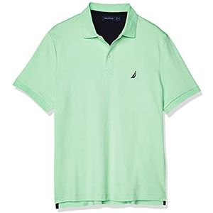 Nautica Klassiek fit poloshirt met korte mouwen voor heren, effen, zacht katoen, Ash Groen, 5XL tall