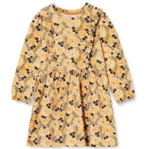 Noa Noa miniature Girl's Mini Girl AmeliaNNM Jurk, Print Brown/White/Blue, 110/5Y