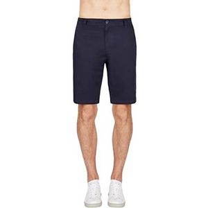 Armani Exchange Heren Solid Stretch Twill Short Casual, Diepe marine, 44