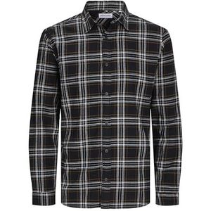 JACK & JONES Heren Jjjoshua Fall Flannel Shirt Ls Vrijetijdshemd, zwart, XXL