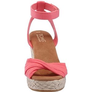 TOMS Marisela Damessandalen met sleehak, Shell Pink Slubby Woven, 41 EU