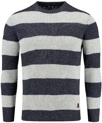 KEYLARGO heren harry round trui, Navy-silver (2202), M