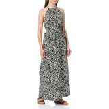 Jurken - Dierenprint - Ronde Hals - Haltermodel - Gedrapeerd