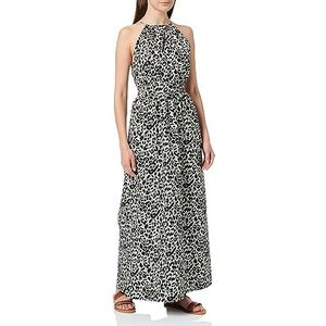 Jurken - Dierenprint - Ronde Hals - Haltermodel - Gedrapeerd