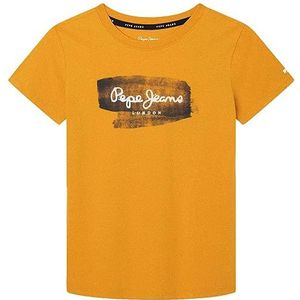 Pepe Jeans Jongens Seth Tee Jr T-shirt, Geel (Oker Yellow), 10 Jaar