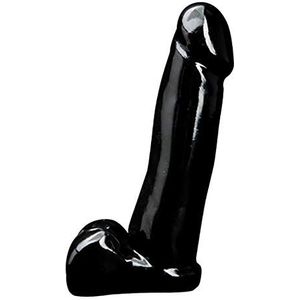 Topco - Sex Please! - 7 inch perfecte staart dildo met testikels - zwart