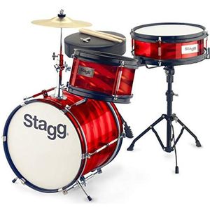 Stagg 3-delige Junior Drum Kit Set met Hardware - 12"" - Rood