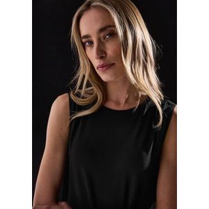 Street One - Dames Jurk - Zwart - Chiffon Detail