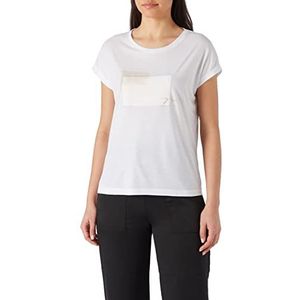 Koton Dames T-shirt met korte mouwen en ronde hals, Weiß (000), XXL