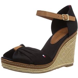 Tommy Hilfiger Emery 54D, Vrouwen Wedge Open Toe Sandalen, Zwart 990, 42 EU